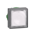 Schneider Electric - Harmony tête pour bouton-poussoir lumineux carré - Ø22 - pour étiquette - blanc