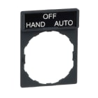 Schneider Electric - Harmony porte étiquette 30 x 40 mm standard - Ø22 - avec étiquette HAND-OFF-AUTO