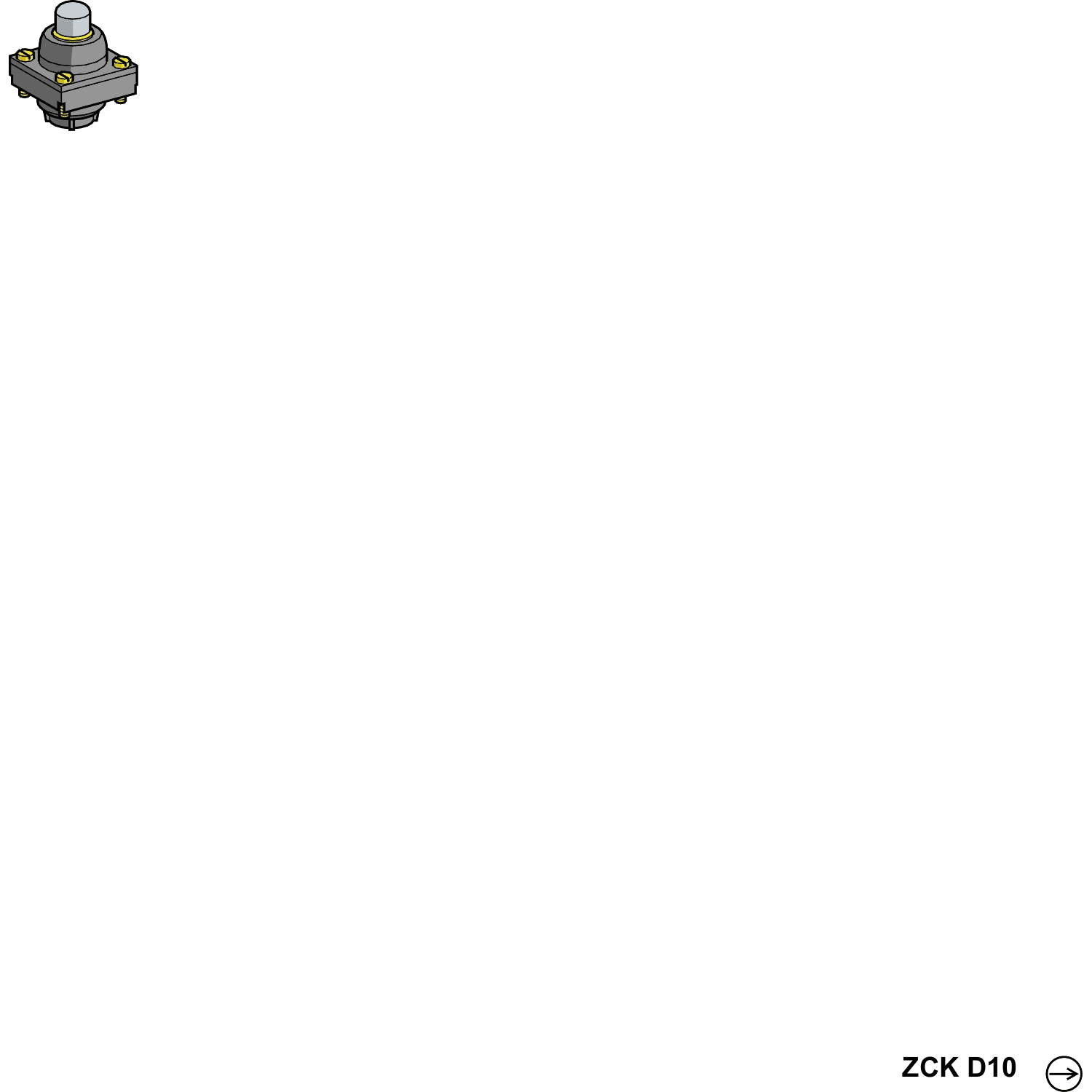 Telemecanique Sensors France - ZCKD - tête pour inter - poussoir métal rappel ressort -25/+70°C