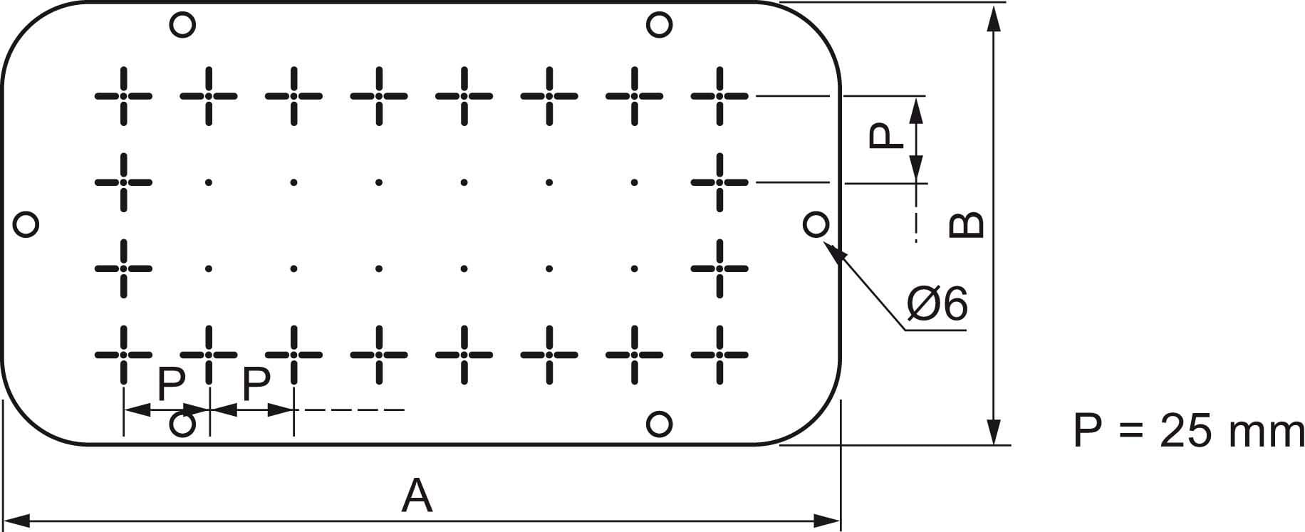 Schneider Electric - PanelSeT Accessoires - plaque passe-câbles - pleine - pr S3D - acier - 245x80mm