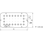 Schneider Electric - PanelSeT Accessoires - plaque passe-câbles - pleine - pr S3D - acier - 140x80mm