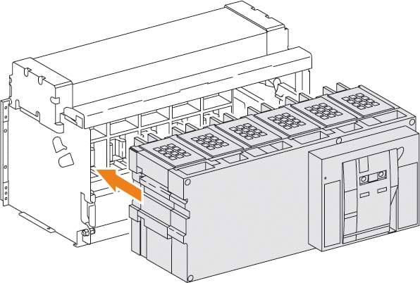 Schneider Electric - MasterPact NW20 - chassis d'embrochage sans raccordements - 2000A - 3P