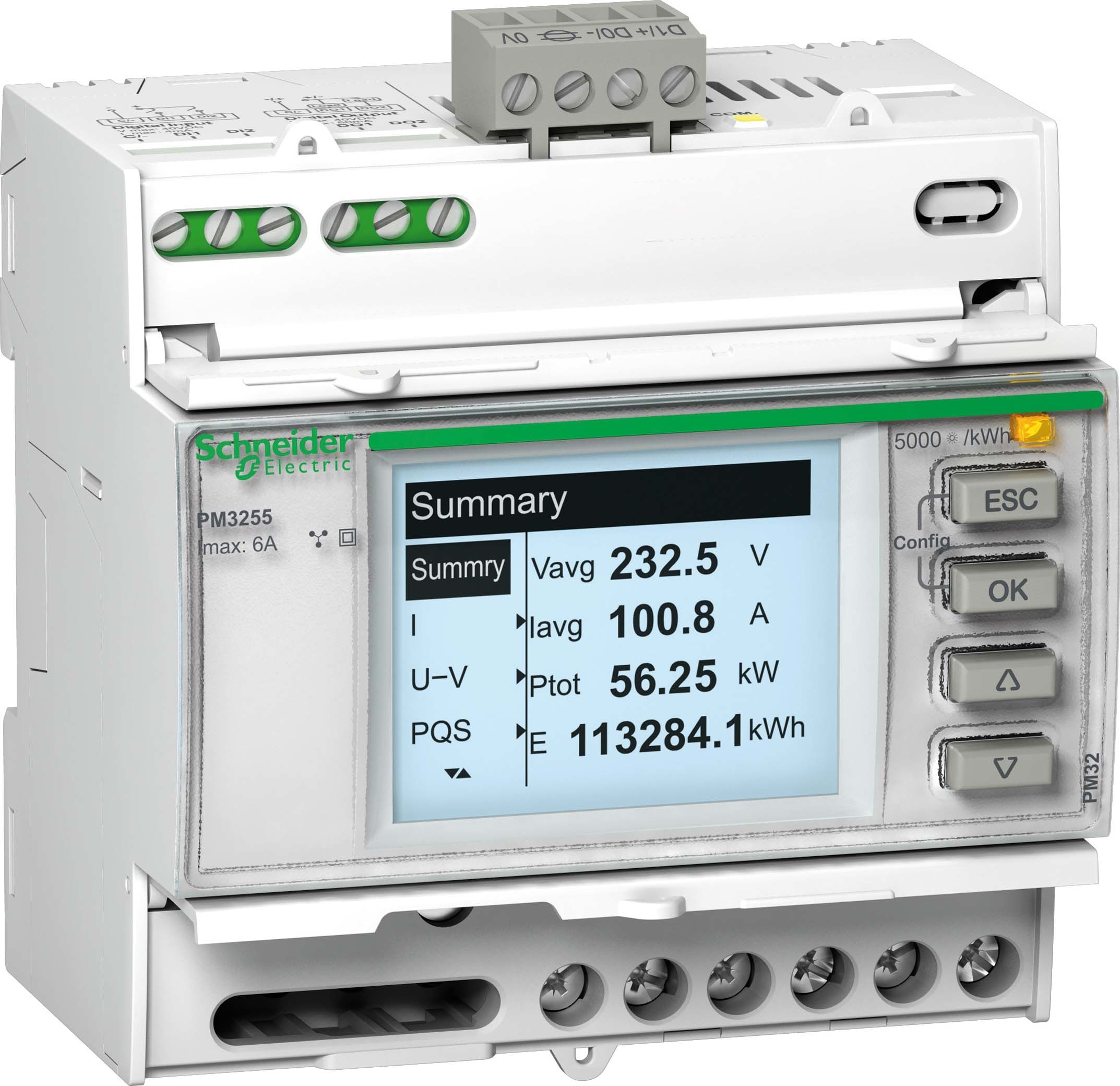 Schneider Electric - PowerLogic - centrale de mesure - PM3210 - modulaire - impulsions