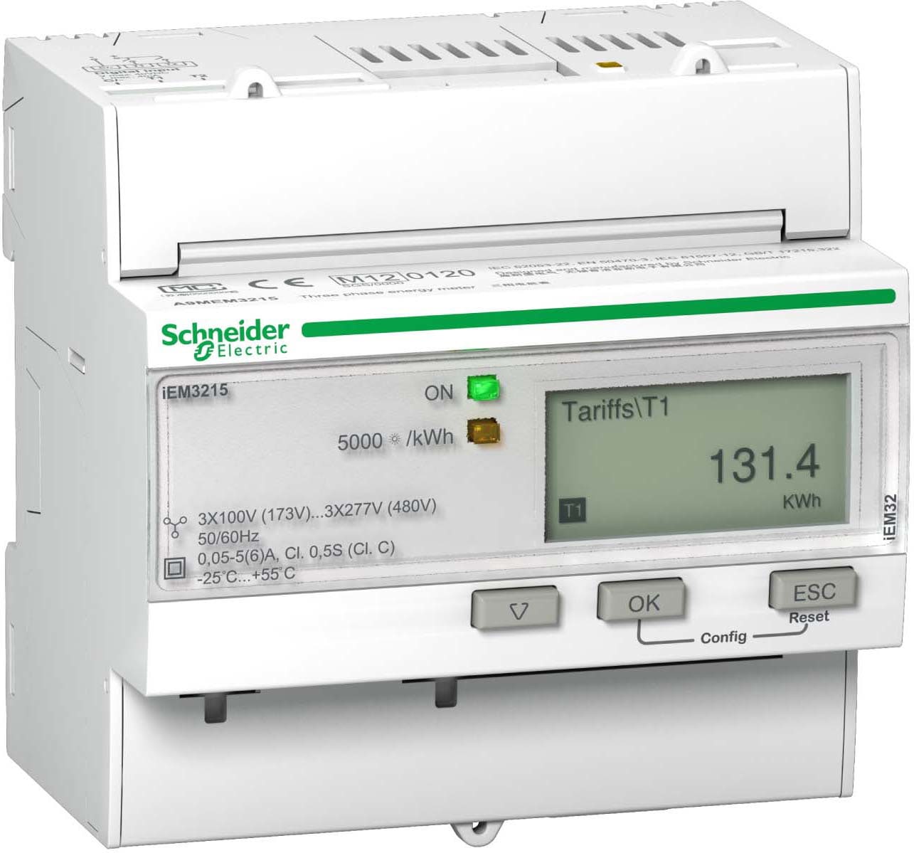 Schneider Electric - Acti9 iEM - compteur d'énergie tri - TI - multitarif - MID