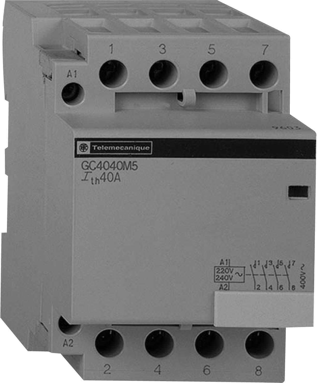 Schneider Electric - TeSys GC - contacteur - 4O - 63A - 220..240Vca