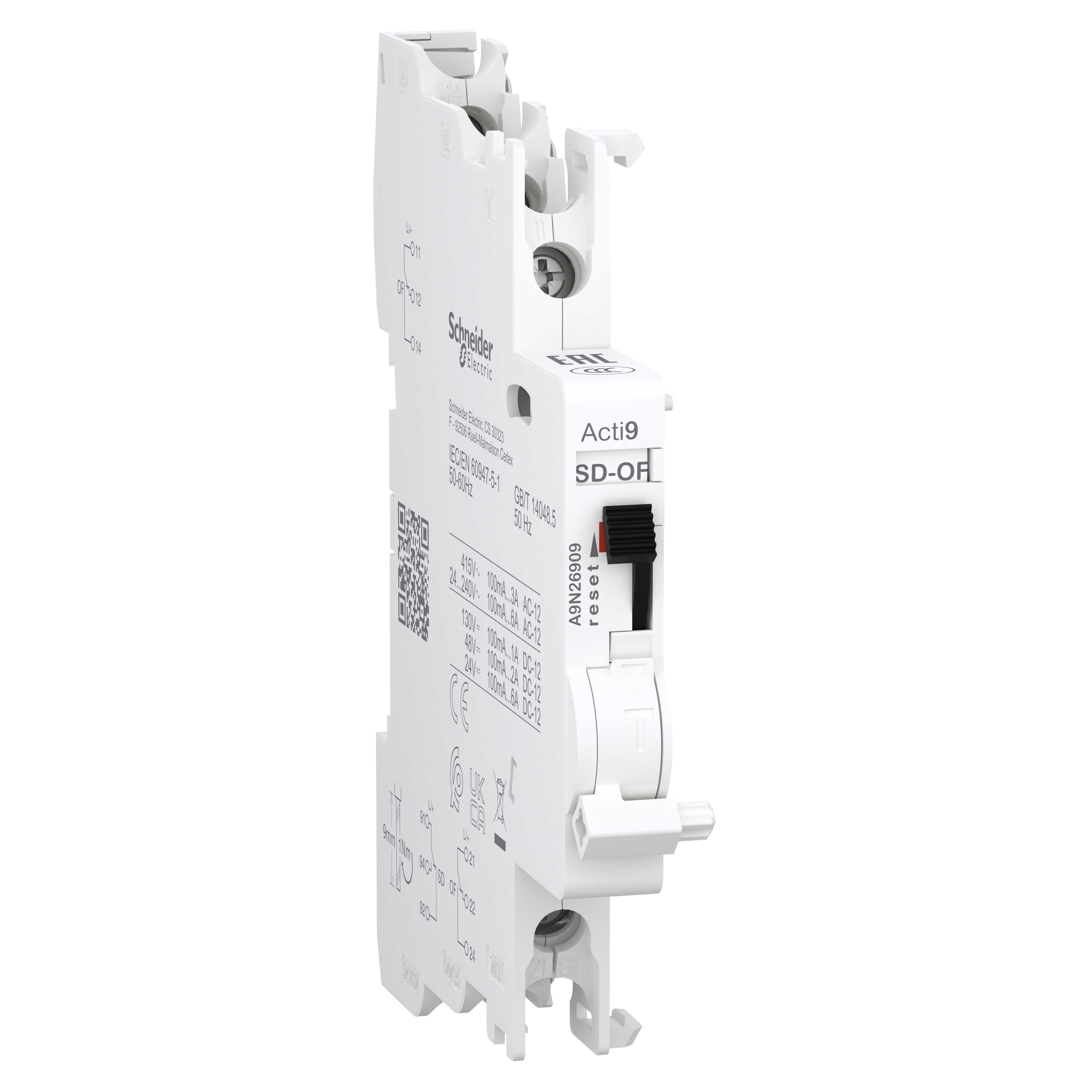 Schneider Electric - C60 C120 OF/SD+OF 2OC 100mA to 6A, AC-DC