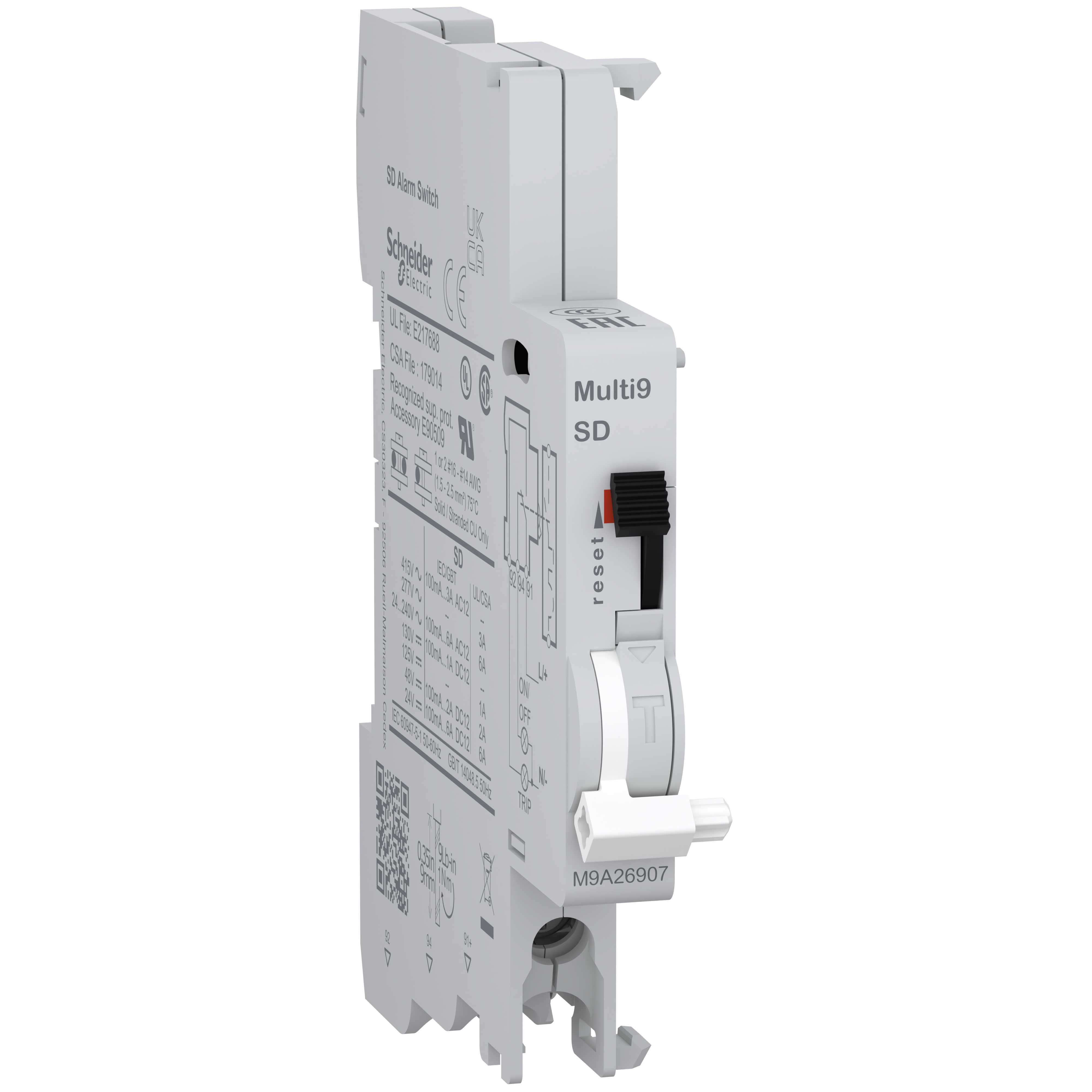 Schneider Electric - Multi9 contact Auxiliaire  1SD 100mA à 6A, AC-DC