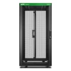 Schneider Electric - Baie EasyRack 600mm/24U/1200mm avec toit, panneau latéral, roulettes, noir