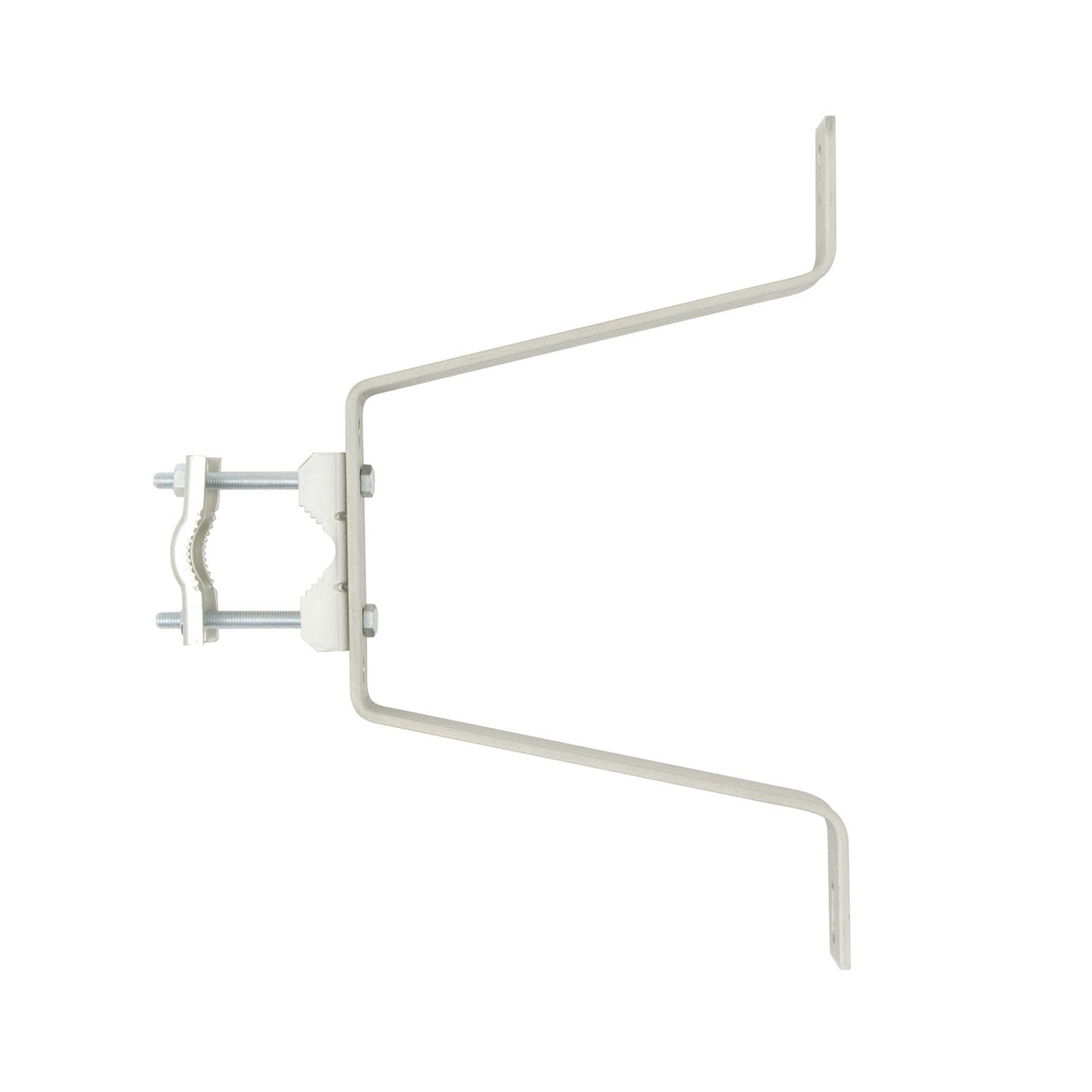 Erard - 1 Paire fixations murales pour mâts, déport 22 cm sans contreplaque - Zinc bleu