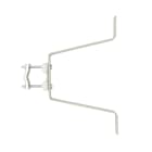 Erard - 1 Paire fixations murales pour mâts, déport 22 cm sans contreplaque - Zinc bleu