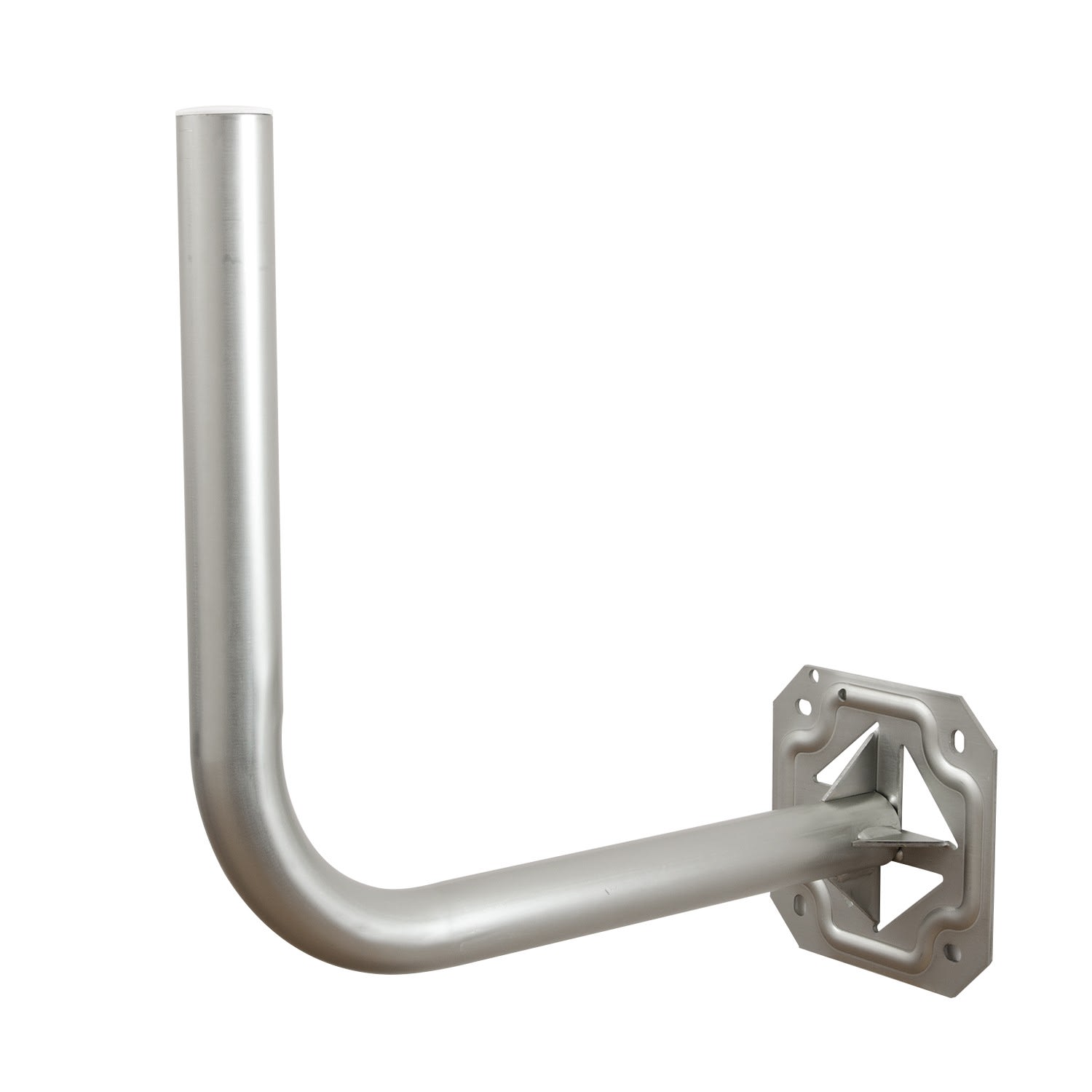 Erard - Bras déport mural pour parabole Ø 1 m max, Ø 50 longueur 525 coudé - Zinc bleu