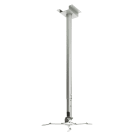 Erard - SQUARE support vidéoprojecteur plafond silver attaches réglables de 54 à 121 cm.