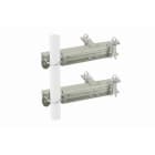 Erard - Fixation cheminée double pour mât de Ø 30 à 50 mm, les 2 éléments - Galvanisée