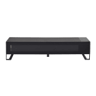 Erard - NAGA meuble TV fermé 2000 Carbon, avec chargeur 4 USB et chargeur QI (induction)