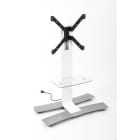 Erard - WIIL - 1050L Blanc colonne TV mobile + tablette, gestion des câbles incluse