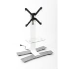 Erard - WILL - 1050L Blanc colonne TV mobile + tablette, gestion des câbles incluse