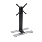 Erard - WILL - 1050L Noir colonne TV mobile, gestion des câbles incluse