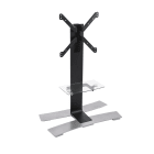 Erard - WIIL - 1050L Noir colonne TV mobile + tablette, gestion des câbles incluse