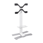 Erard - WILL - 1400XL Blanc colonne TV mobile + tablette, gestion des câbles incluse