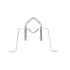 Erard - 1 Paire de fixations murales déport 9 cm, pour mâts de Ø 30 à 50 mm - Zinc bleu