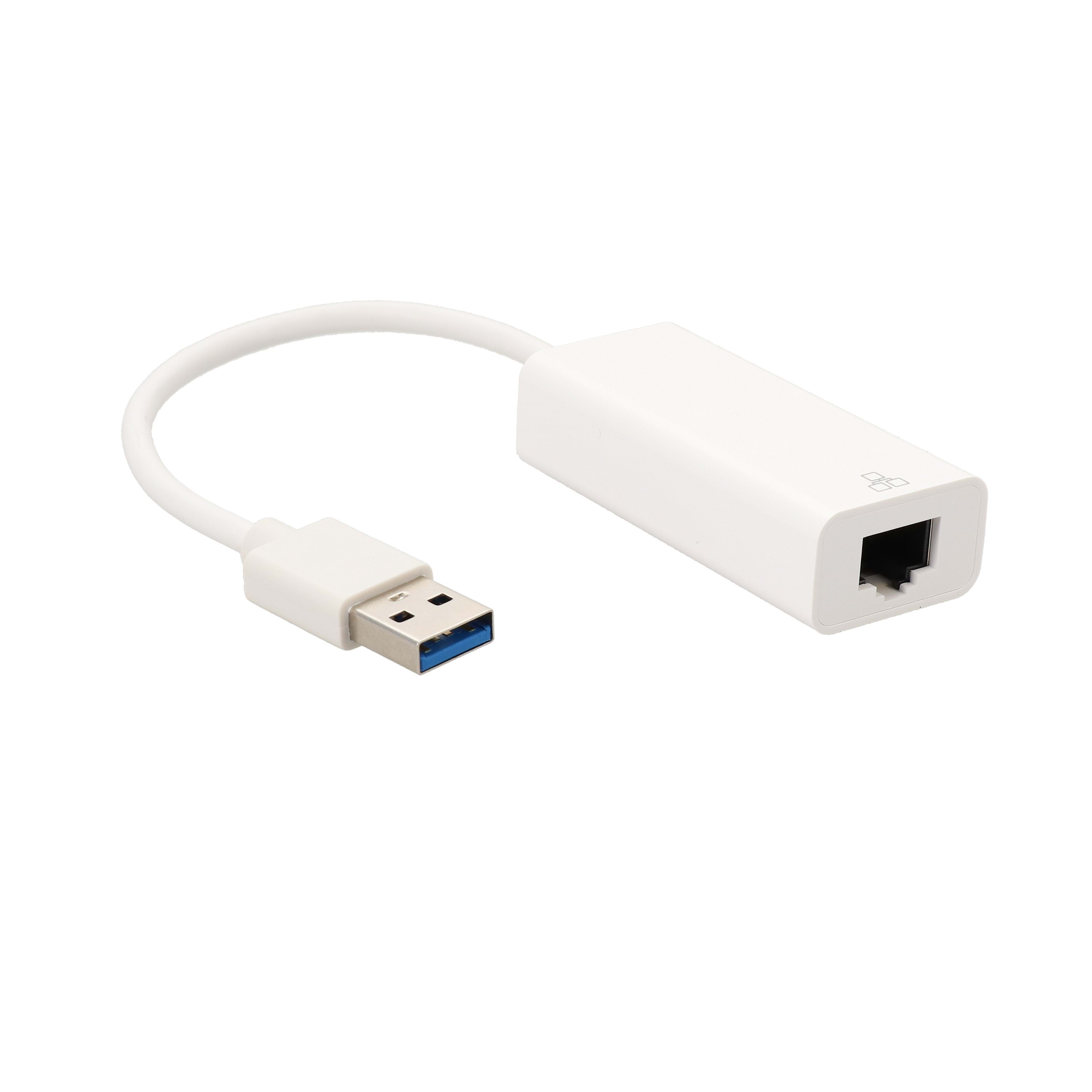 Erard - Convertisseur USB - 15cm - 3.2 - A M / RJ45 F - Ethernet 1Gbps - plug & play