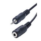 Erard - Cordon Jack 3.5mm M/F - 10m, couleur noire