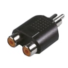 Erard - Adaptateur 1 RCA Mâle / 2 RCA Femelle, noir