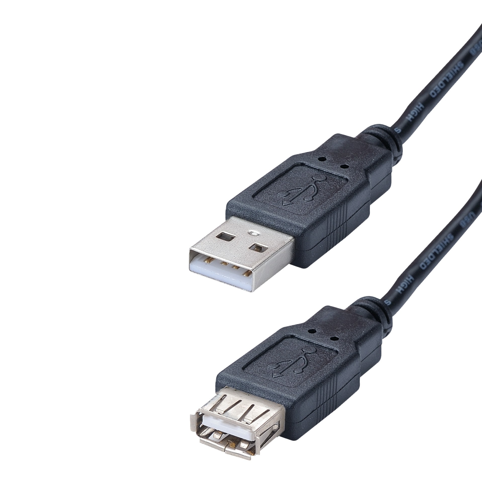 Erard - Cordon USB - 1m80 - 2.0 - A mâle / femelle - noir