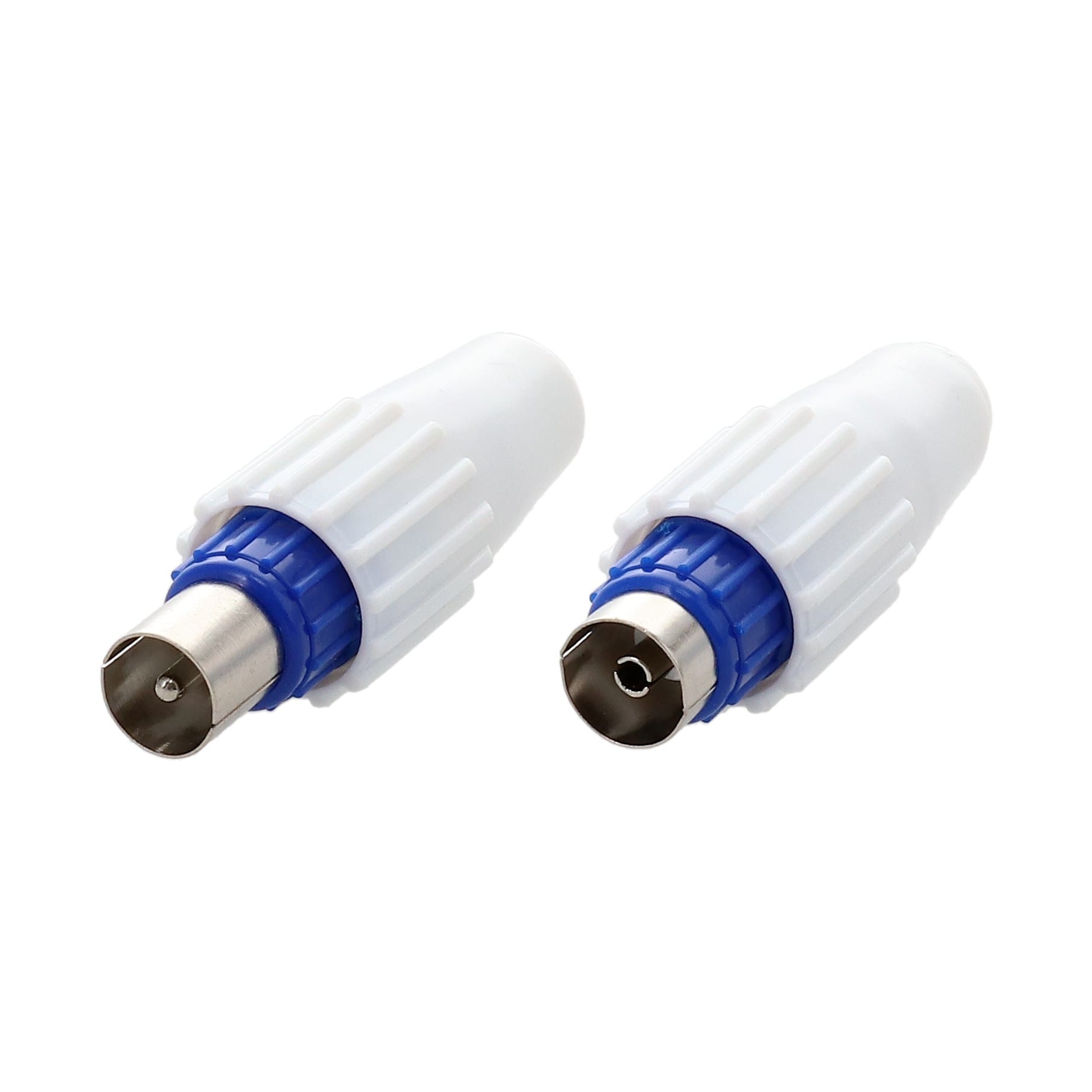 Erard - Kit 2 prises TV 9.52mm M+F - pour câbles 17 et 19 VATC - nickel