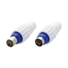 Erard - Kit 2 prises TV 9.52mm M+F - pour câbles 17 et 19 VATC - nickel