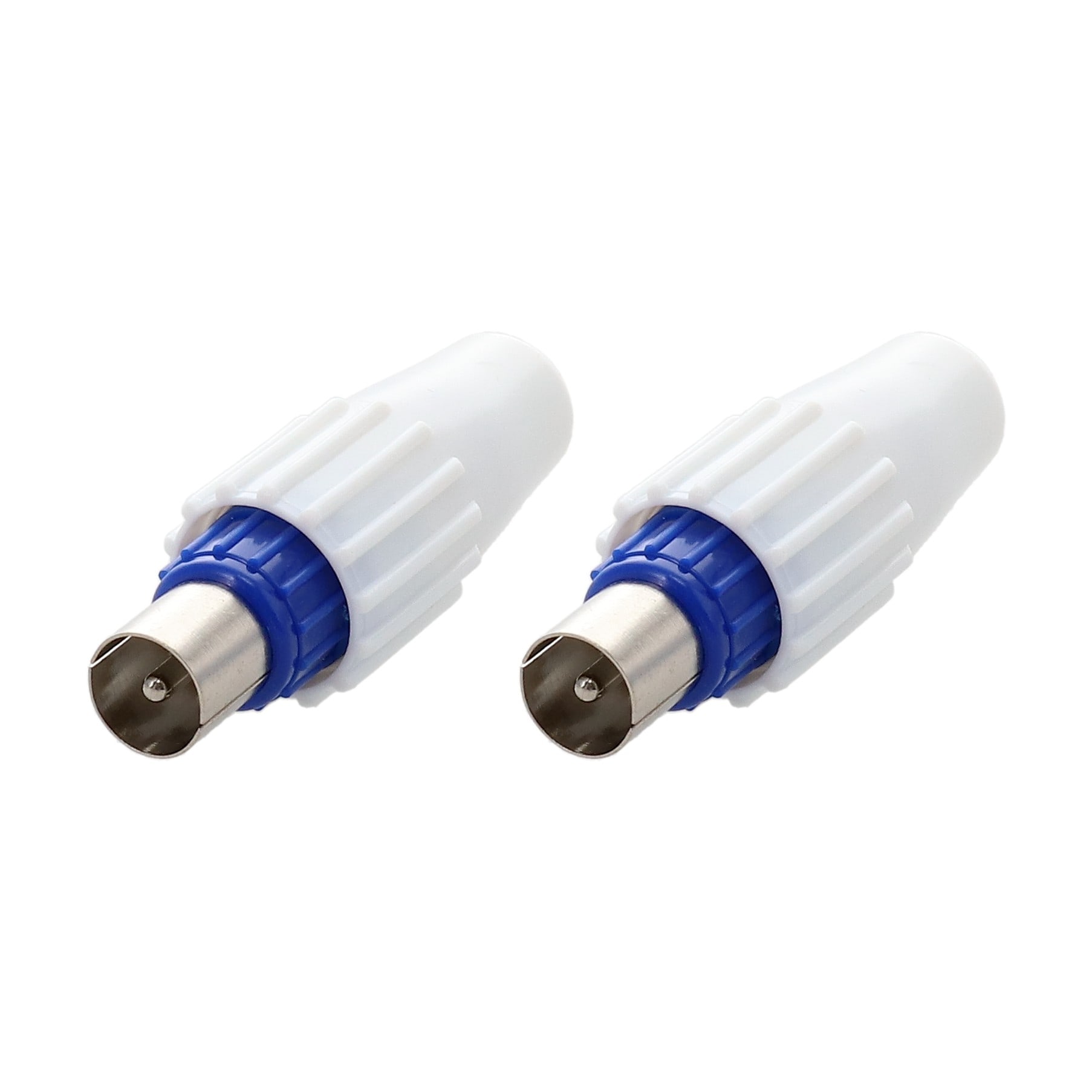 Erard - Kit 2 prises TV 9.52mm M - pour câbles 17 et 19 VATC - nickel