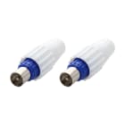 Erard - Kit 2 prises TV 9.52mm M - pour câbles 17 et 19 VATC - nickel