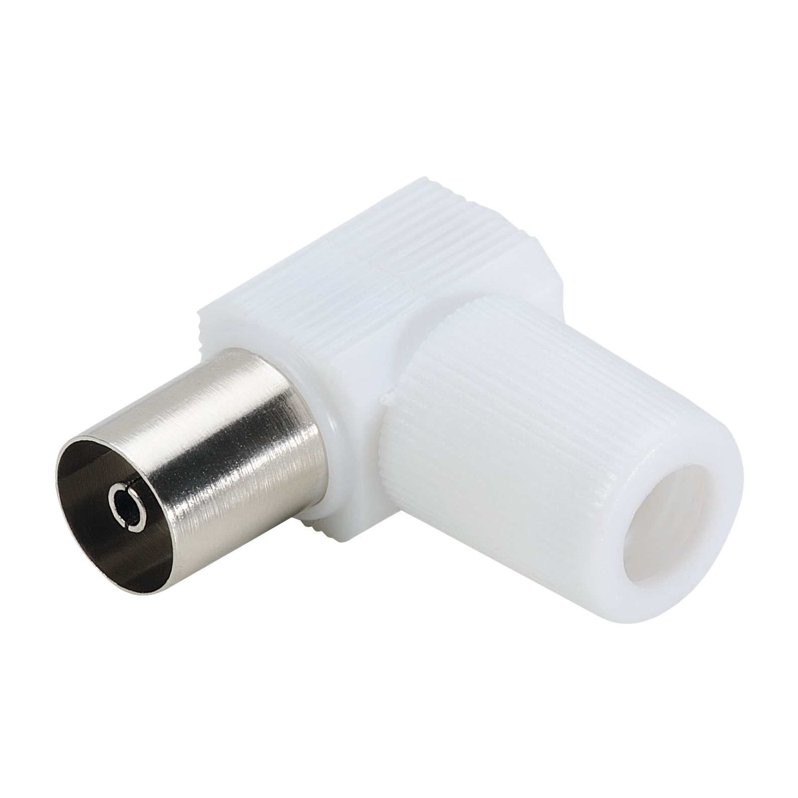 Erard - Prise TV 9.52mm F coudée à 90° - pour câbles 17 et 19 VATC - nickel