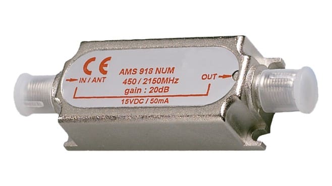 Erard - Amplificateur SAT intérieur - gain: 20dB - 950 à 2200 Mhz - métal