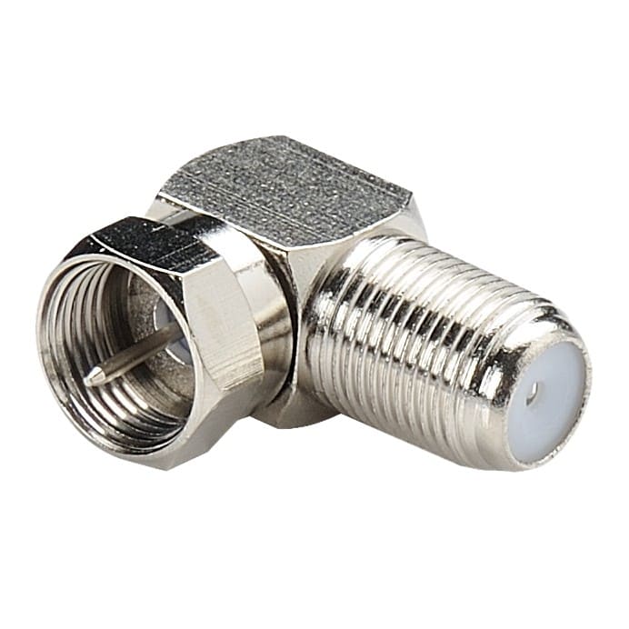Erard - Adaptateur F mâle / femelle coudé à 90° - nickel