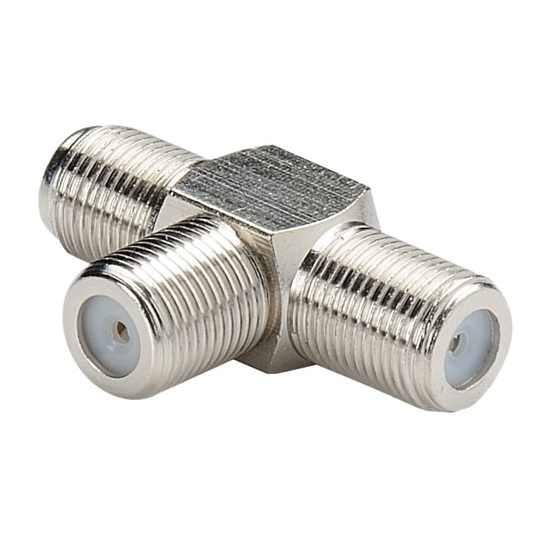 Erard - Adaptateur F en T femelle - nickel, 3 sorties