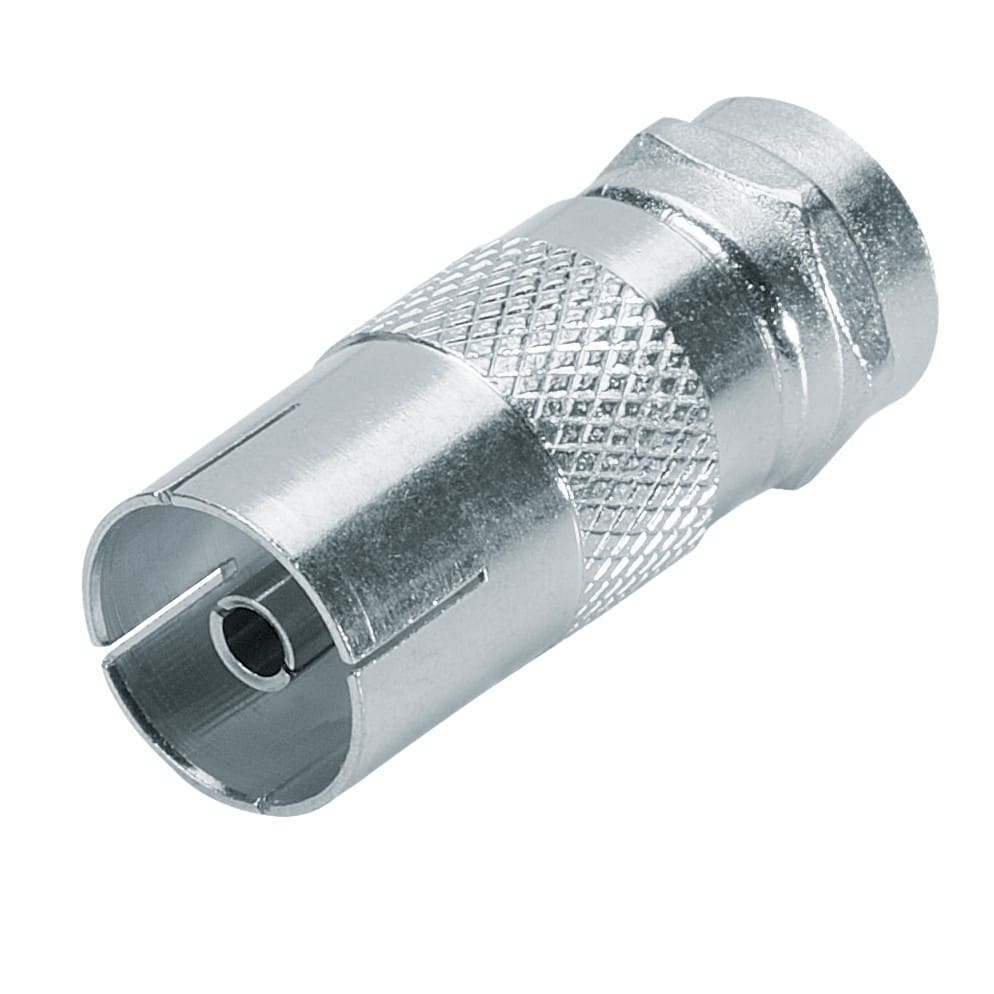 Erard - Adaptateur F mâle / TV 9.52 mm femelle - nickel
