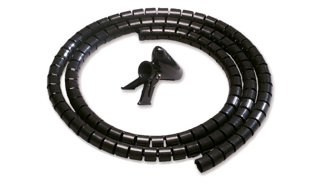 Erard - Gaine passe-câble + outil - 1m50 - gaine pvc noire ajourée - diam. Mini : 25 mm