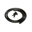 Erard - Gaine passe-câble + outil - 1m50 - gaine pvc noire ajourée - diam. Mini : 25 mm