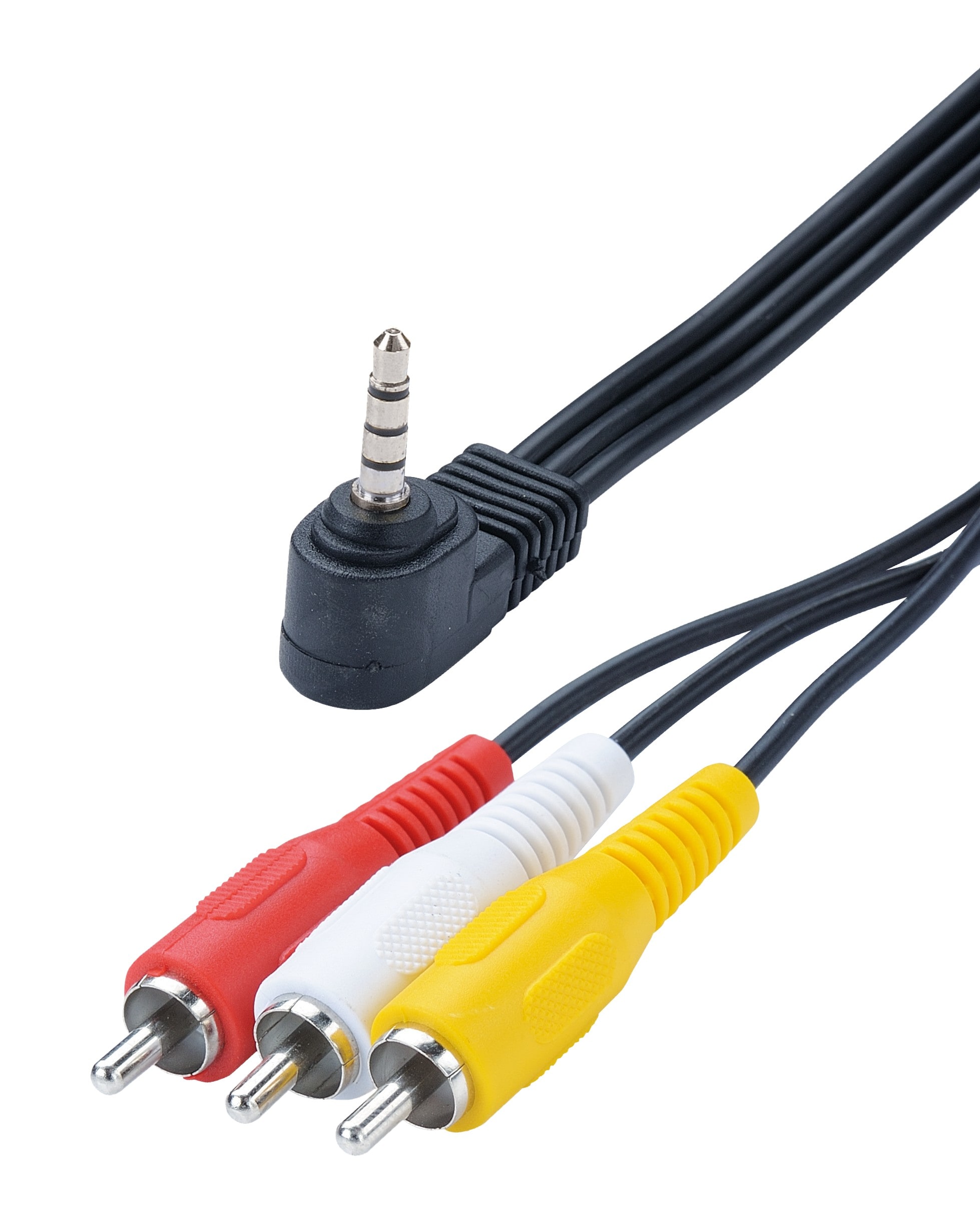 Erard - Cordon Jack 3.5mm M / 3 RCA M - 1m50 - prise Jack coudée à 90°