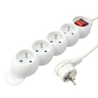 Erard - Bloc multiprises 1m - 4 prises x (2 P+T) - 3x1mm² - 16A + interrupteur - blanc
