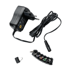 Erard - Bloc d'alimentation 250V/600 mA - Tension continue réglable + 6 adaptateurs