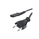 Erard - Cordon élec d'alimentation 2m - 1 fiche (2 P) M / 1 prise IEC C7 F - 2x0.75mm²