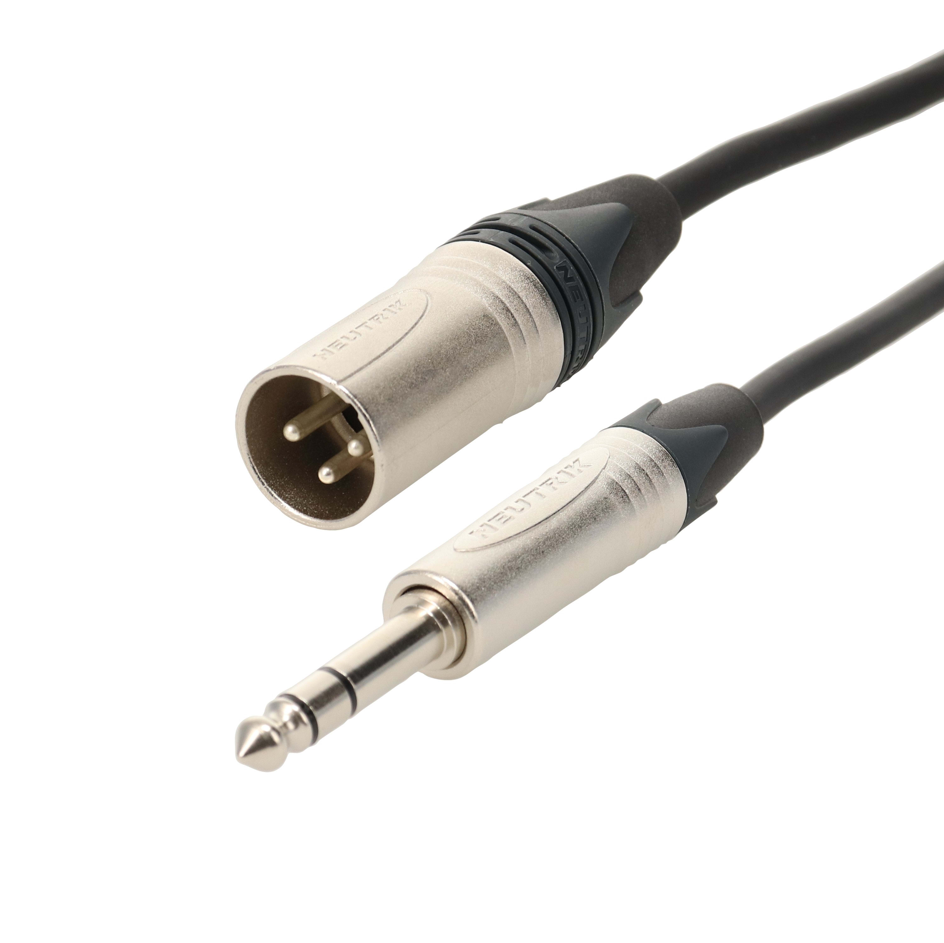 Erard - Cordon XLR 3 broches M / Jack 6.35 stéréo M - connecteurs NEUTRIK - 10m