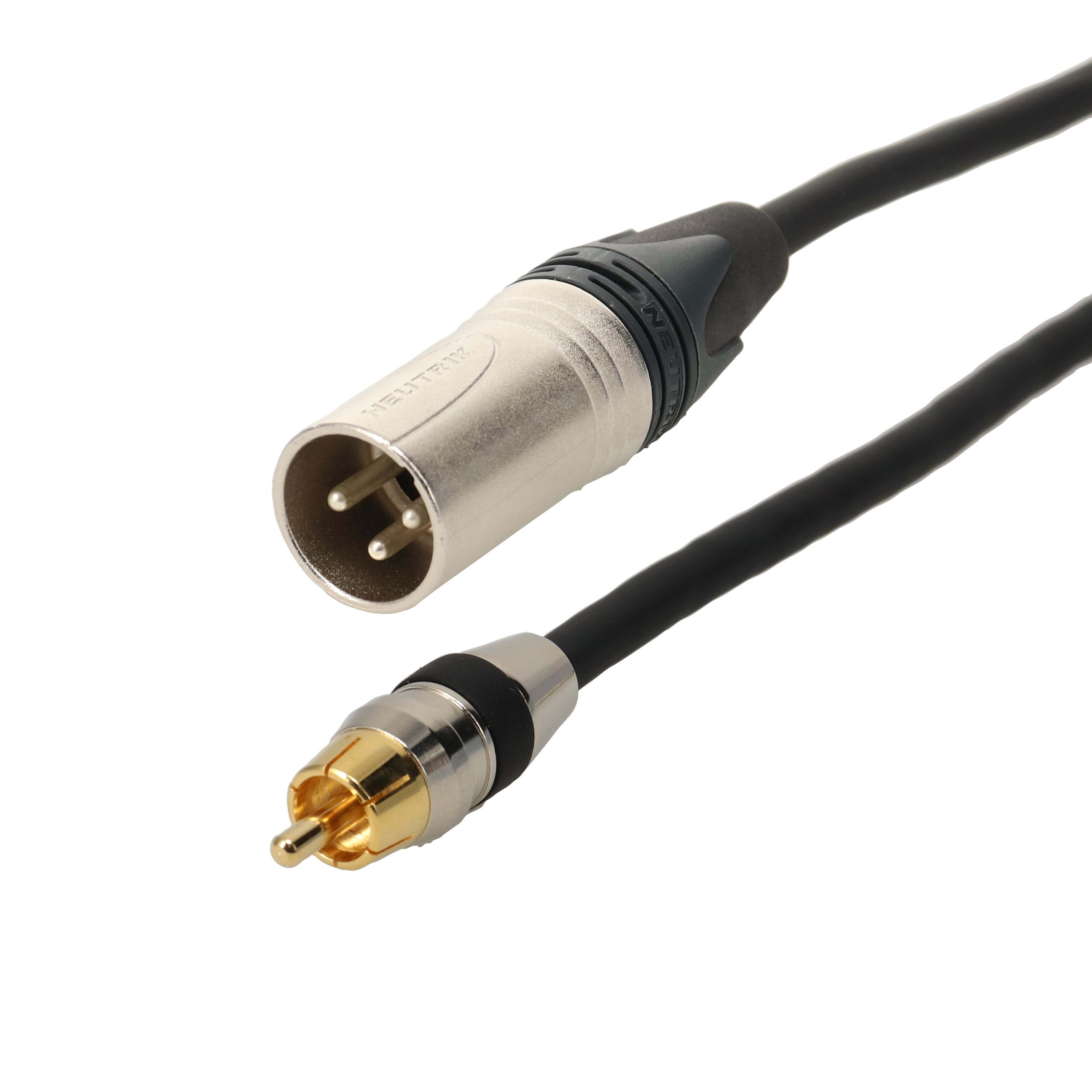 Erard - Cordon XLR 3 broches M / 1 RCA M - connecteurs NEUTRIK - 3m