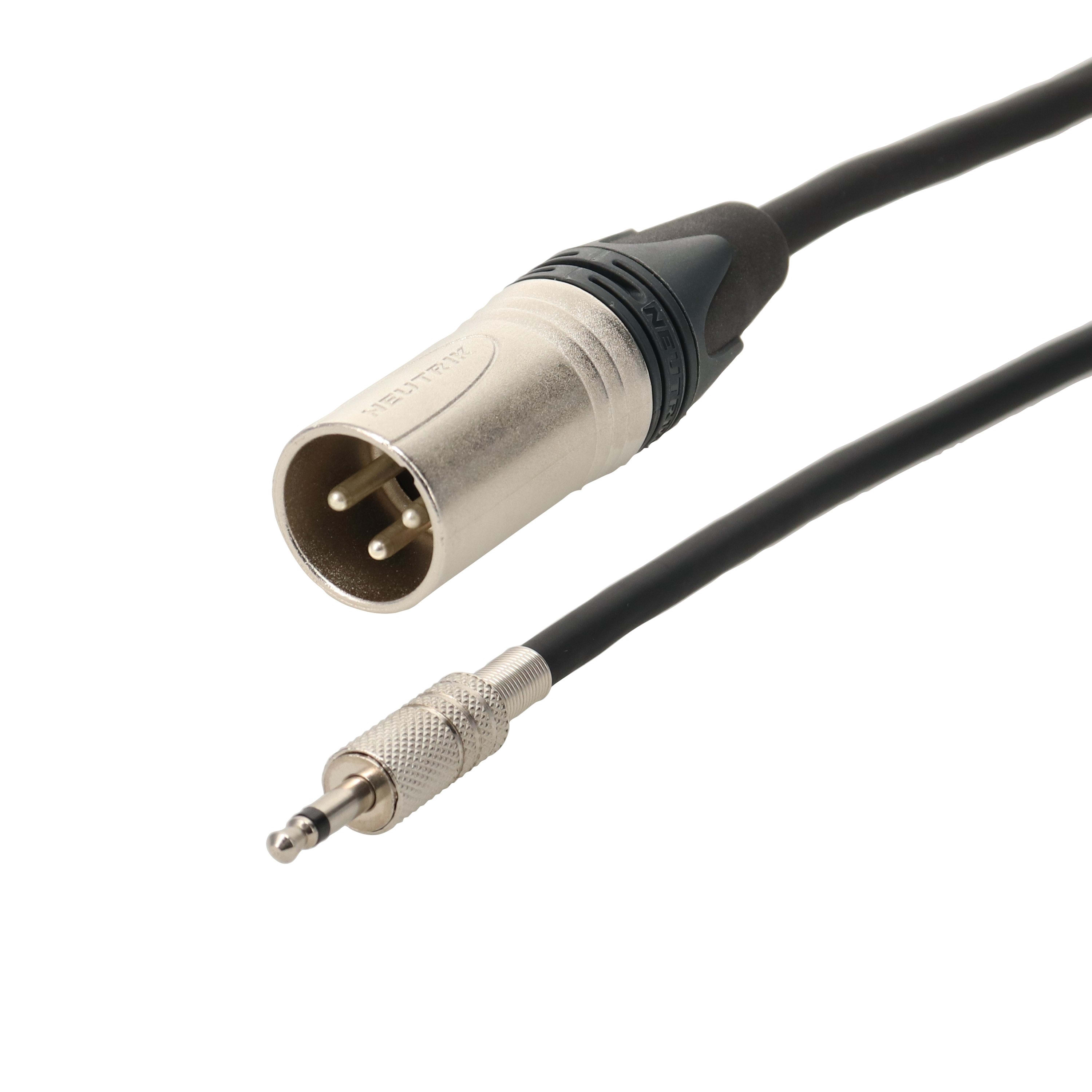 Erard - Cordon XLR 3 broches M / Jack 3.5 mono M - connecteurs NEUTRIK - 20m