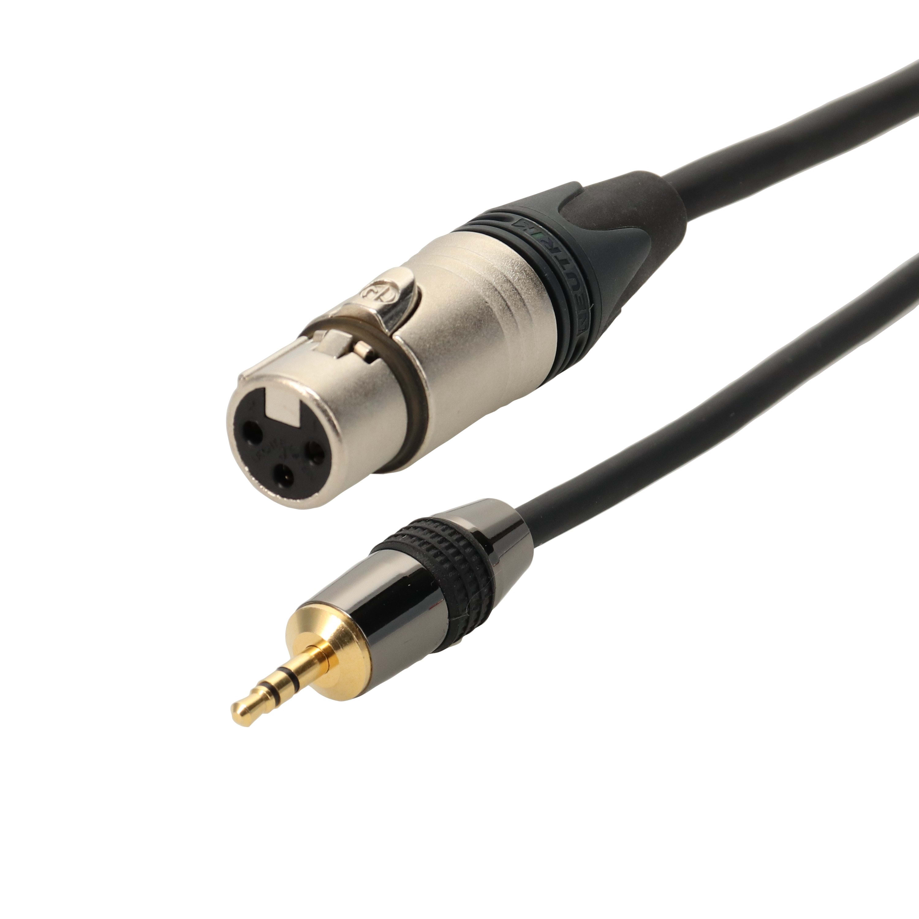 Erard - Cordon XLR 3 broches F / Jack 3.5 stéréo M - connecteurs NEUTRIK - 15m