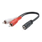 Erard - Adaptateur 20cm -  2 RCA Mâle/ Jack 3.5mm Fem