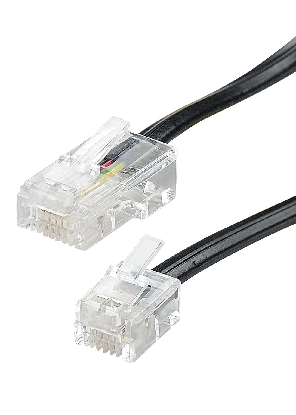 Erard - Cordon RJ11 - 3m -M / RJ45 M - haut-débit ADSL - gaine pvc plate noire