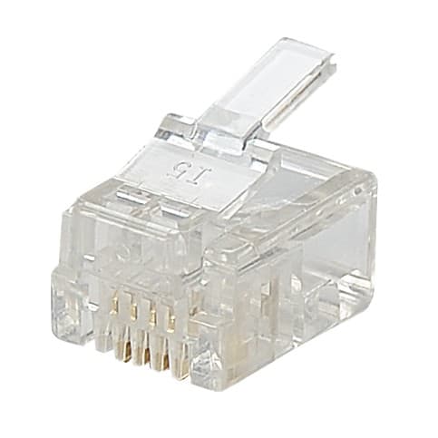 Erard - Kit de 6 fiches RJ11 à sertir, transparent